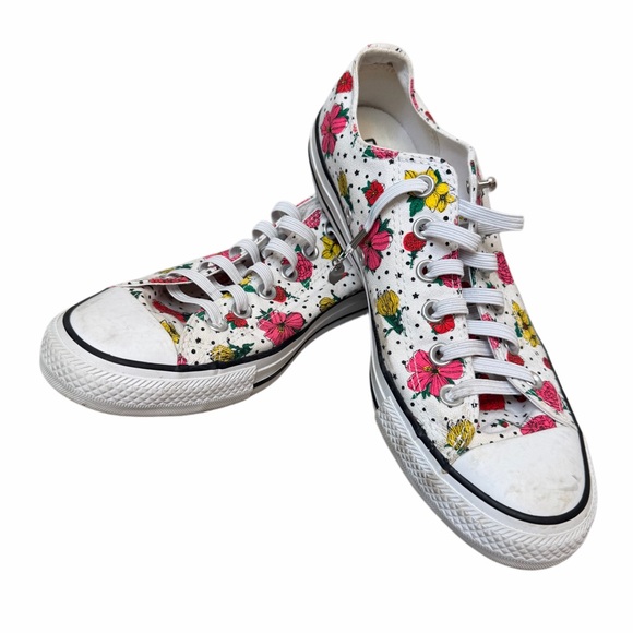 Converse Shoes - Floral Converse All Star Floral Print Low Top Sneakers Women’s Size 9